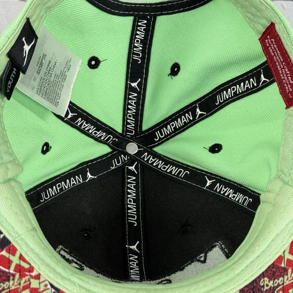 Jordan Jumpman Mars‎ Snapback Hat Youth Adjustable Green Graffiti Brim Cap